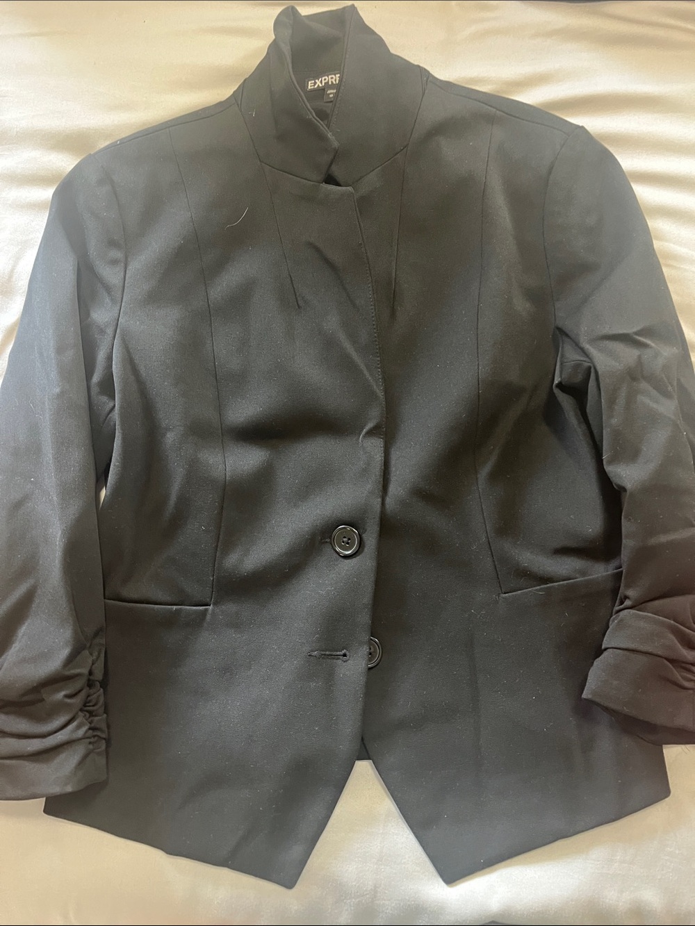 Express Black Stand-Collar Blazer